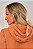 Blusa Feminina Capuz Moletom Estonado Algodão Telha - Imagem 3
