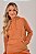 Blusa Feminina Capuz Moletom Estonado Algodão Telha - Imagem 6