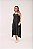 Vestido Midi Marmorizado M/Malha Algodão Preto - Imagem 1