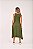 Vestido Midi Estonado M/Malha Algodão Casual Oliva - Imagem 2