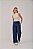 Calça Feminina Pantalona Marmorizada M/Malha Marinho - Imagem 2