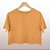 Cropped Camiseta Feminina Estonada Lisa Mostarda - Imagem 1