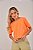 Cropped Camiseta Feminina Estonada Lisa Laranja - Imagem 2