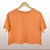 Cropped Camiseta Feminina Estonada Lisa Laranja - Imagem 1