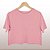 Cropped Camiseta Feminina Estonada Lisa Rosé - Imagem 1