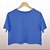 Cropped Camiseta Feminina Estonada Lisa Azul Royal - Imagem 1