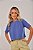 Cropped Camiseta Feminina Estonada Lisa Azul Royal - Imagem 2