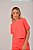 Cropped Camiseta Feminina Estonada Lisa Salmão - Imagem 2