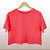Cropped Camiseta Feminina Estonada Lisa Salmão - Imagem 1