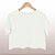 Cropped Camiseta Feminina Estonada Lisa Off White - Imagem 1