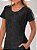 Vestido Midi Fenda Marmorizado M/Malha Algodão Preto - Imagem 2