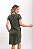 Vestido Curto Camisetão Marmorizado M/Malha Oliva - Imagem 3