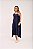 Vestido Midi Marmorizado M/Malha Algodão Marinho - Imagem 1