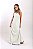 Vestido Longo Alça Estonado M/Malha Algodão Off White - Imagem 1