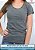 Camiseta Feminina Estonada lisa Algodão Amarela - Imagem 3