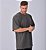 Camiseta Oversized Masculina Estonada Malha Chumbo - Imagem 2