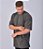 Camiseta Oversized Masculina Estonada Malha Chumbo - Imagem 3