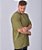 Camiseta Oversized Masculina Estonada Malha Oliva - Imagem 3