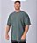 Camiseta Oversized Masculina Estonada Malha Musgo - Imagem 1