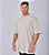 Camiseta Oversized Masculina Estonada Malha Off White - Imagem 3