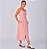 Vestido Midi Botão Estonado M/Malha Algodão Rosé - Imagem 2