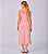 Vestido Midi Botão Estonado M/Malha Algodão Rosé - Imagem 3