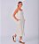 Vestido Midi Botão Estonado M/Malha Algodão Off White - Imagem 2
