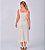 Vestido Midi Botão Estonado M/Malha Algodão Off White - Imagem 3