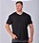 Camiseta Gola V Masculina Algodão Elastano Preta - Imagem 4