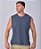 Regata Machão Masculina Estonada Corte a Fio Azul Jeans - Imagem 1