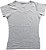 Camiseta Feminina Pré-Encolhida lisa Algodão Mescla - Imagem 3