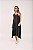 Vestido Midi Marmorizado M/Malha Algodão Casual Preto - Imagem 1