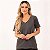 Camiseta Feminina Gola V Estonada Chumbo em algodão penteado 30.1 - Imagem 1