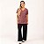 Camiseta Feminina Gola V Estonada Vinho em Algodão Penteado 30.1 - Imagem 3
