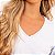 Camiseta Feminina Gola V Branca em Algodão Penteado 30.1 - Imagem 2