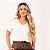 Camiseta Feminina Gola V Marfim em Algodão Penteado 30.1 - Imagem 4