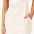 Vestido Midi Manga Japonesa Estonado M/Malha Algodão Off White - Imagem 4