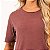 Vestido Curto Camisetão Estonado M/Malha Corte a Fio Vinho - Imagem 3