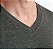 Camiseta Gola V Masculina Estonada de Algodão e Elastano Chumbo - Imagem 2