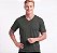 Camiseta Gola V Masculina Estonada de Algodão e Elastano Chumbo - Imagem 1