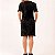 Vestido Curto Camisetão Marmorizado M/Malha Corte a Fio Preto - Imagem 4