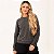 Blusa Feminina de Moletom Estonado Algodão Chumbo - Imagem 1