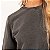 Blusa Feminina de Moletom Estonado Algodão Chumbo - Imagem 2