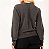 Blusa Feminina de Moletom Estonado Algodão Chumbo - Imagem 4