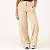 Calça Feminina Pantalona Estonada de Moletom Palha - Imagem 1