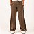 Calça Feminina Pantalona Estonada de Moletom Marrom - Imagem 1