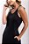Vestido Longo Alça Marmorizado M/Malha Algodão Preto - Imagem 3