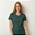 Camiseta Feminina Pré-Encolhida lisa Algodão Musgo - Imagem 1