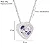 Colar Prata Coração Zircônia 6,5x7mm White - Imagem 3
