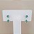 Brinco Galeria 2 Redondo 5mm (3) e Gota 5x7mm Cristal Color - Verde Claro - Imagem 3